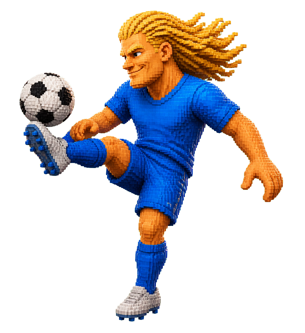 Pixhaaland balancing a football on his boot